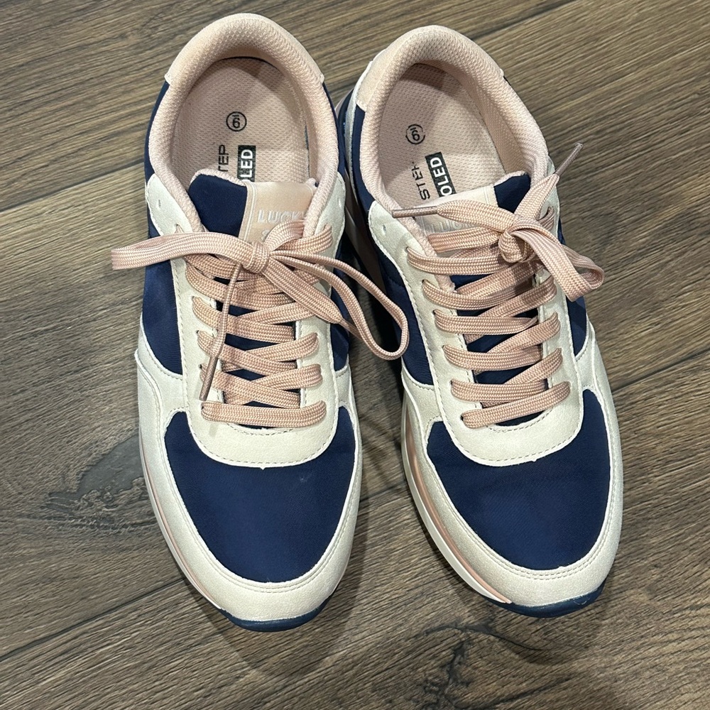 Navy and Blush Sneakers